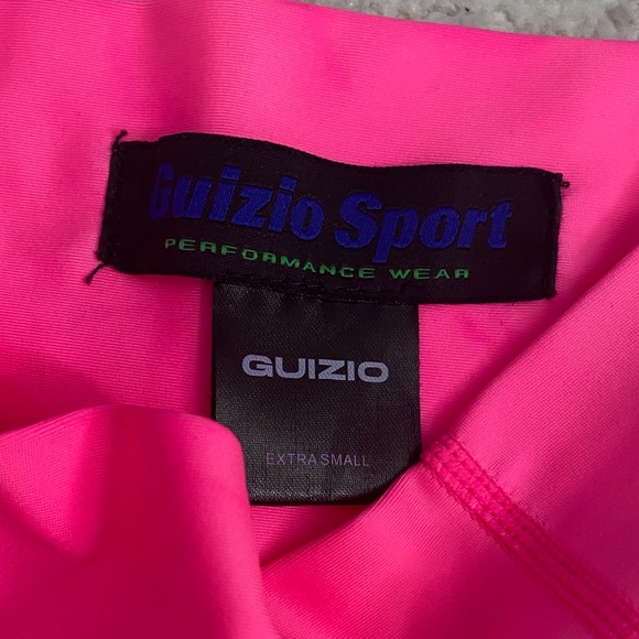 Danielle Guizio Neon Pink Bike Shorts - Picture 3 of 5